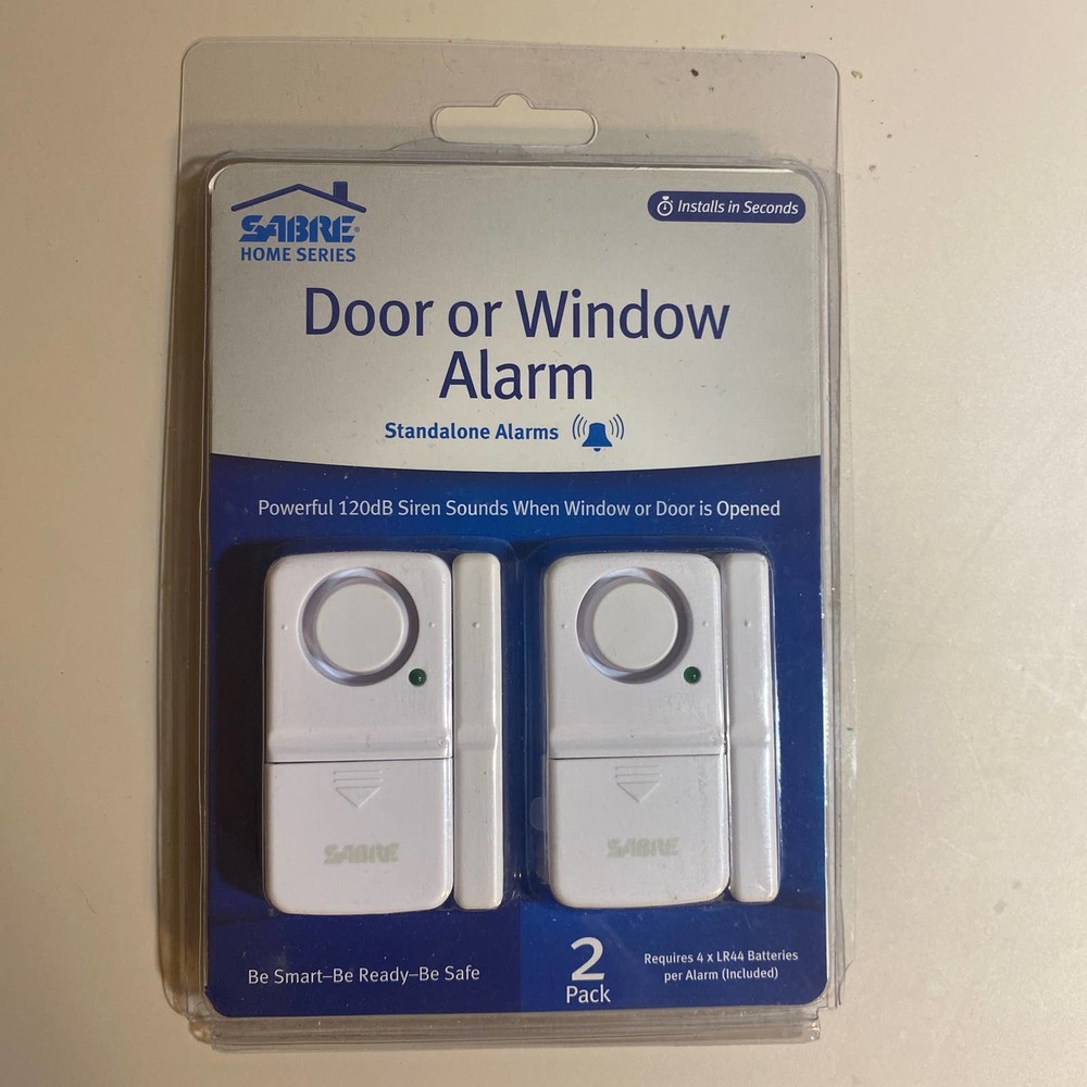 Sabre HS-DWA2 Door/Window Alarm 120dB Siren 2-Unit Combo NWT